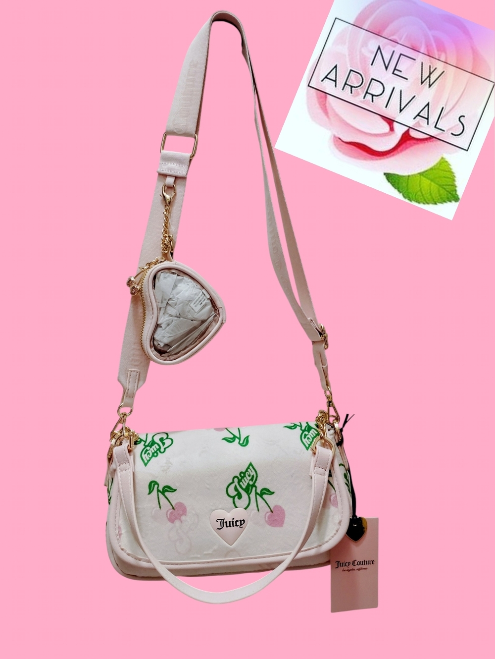 *Juicy Couture* Retro Cherry Gelato Shoulder Crossbody Bag🍒